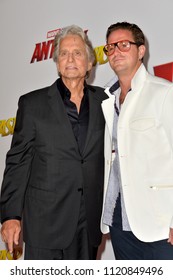 LOS ANGELES, CA - June 25, 2018: Michael Douglas & Cameron Douglas At The Premiere For 