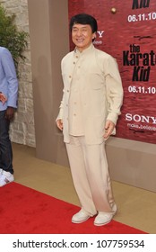 LOS ANGELES, CA - JUNE 6, 2010: Jackie Chan at the Los Angeles premiere of his new movie "The Karate Kid" at Mann Village Theatre, Westwood.