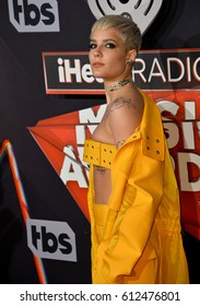 LOS ANGELES, CA. March 05, 2017: Halsey At The 2017 IHeartRadio Music Awards At The Forum, Los Angeles. 
