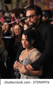 LOS ANGELES, CA - MARCH 18, 2014: Lisa Bonet & Jason Momoa at the Los Angeles premiere of "Divergent" at the Regency Bruin Theatre, Westwood. 