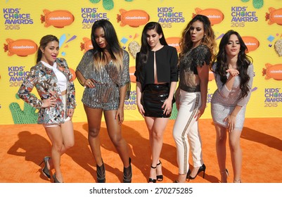 LOS ANGELES, CA - MARCH 28, 2015: Fifth Harmony At The 2015 Kids Choice Awards At The Forum, Los Angeles. 