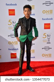 LOS ANGELES, CA. March 30, 2019: Miles Brown At The 50th NAACP Image Awards.
Picture: Paul Smith/Featureflash