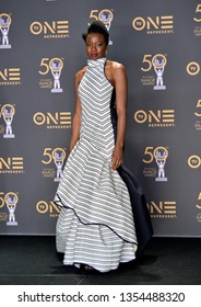 LOS ANGELES, CA. March 30, 2019: Danai Gurira At The 50th NAACP Image Awards.
Picture: Paul Smith/Featureflash