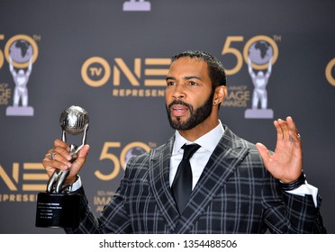 LOS ANGELES, CA. March 30, 2019: Omari Hardwick At The 50th NAACP Image Awards.
Picture: Paul Smith/Featureflash