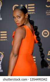 LOS ANGELES, CA. March 30, 2019: Tika Sumpter At The 50th NAACP Image Awards.
Picture: Paul Smith/Featureflash