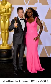 LOS ANGELES, CA - March 4, 2018: Sam Rockwell & Viola Davis At The 90th Academy Awards Awards At The Dolby Theartre, Hollywood