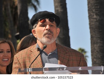 LOS ANGELES, CA - MARCH 7, 2012: David Mamet on Hollywood Boulevard for William H. Macy & Felicity Huffman Hollywood Walk of Fame star ceremony. March 7, 2012  Los Angeles, CA