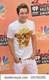 LOS ANGELES, CA - MAY 1, 2014: Austin Mahone At The 2014 IHeartRadio Music Awards At The Shrine Auditorium, Los Angeles. 