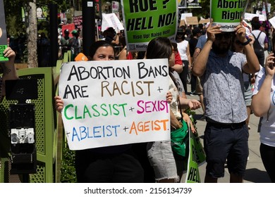 Los Angeles, CA - May 14 2022:  Bans Off Our Bodies Abortion Rights Rally