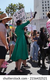 LOS ANGELES, CA - MAY 14: Protestors Gather Outside Los Angeles City Hall To Fight For Women's Rights To Reproductive Healthcare On Saturday, May 14, 2022 In Los Angeles, CA.