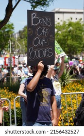 LOS ANGELES, CA - MAY 14: Protestors Gather Outside Los Angeles City Hall To Fight For Women's Rights To Reproductive Healthcare On Saturday, May 14, 2022 In Los Angeles, CA.