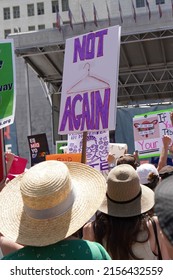 LOS ANGELES, CA - MAY 14: Protestors Gather Outside Los Angeles City Hall To Fight For Women's Rights To Reproductive Healthcare On Saturday, May 14, 2022 In Los Angeles, CA.