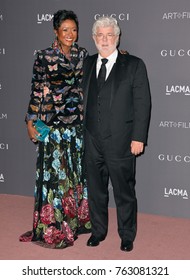 LOS ANGELES, CA - November 04, 2017: George Lucas & Mellody Hobson At The 2017 LACMA Art+Film Gala At The Los Angeles County Museum Of Art,