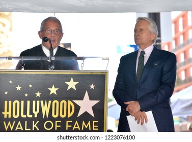 LOS ANGELES, CA. November 06, 2018: Ron Meyer & Michael Douglas At The Hollywood Walk Of Fame Star Ceremony Honoring Actor Michael Douglas.
 