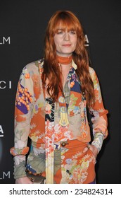 LOS ANGELES, CA - NOVEMBER 1, 2014: Singer Florence Welch At The 2014 LACMA Art+Film Gala At The Los Angeles County Museum Of Art. 