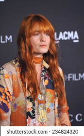 LOS ANGELES, CA - NOVEMBER 1, 2014: Singer Florence Welch At The 2014 LACMA Art+Film Gala At The Los Angeles County Museum Of Art. 