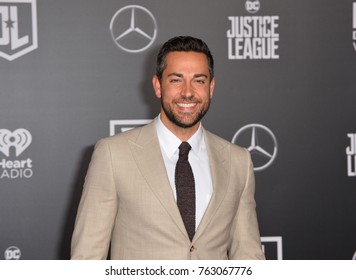 LOS ANGELES, CA - November 13, 2017: Zachary Levi at the world premiere for "Justice League" at The Dolby Theatre, Hollywood