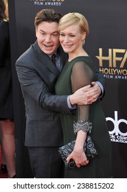 LOS ANGELES, CA - NOVEMBER 14, 2014: Mike Myers & Kelly Tisdale At The 2014 Hollywood Film Awards At The Hollywood Palladium. 