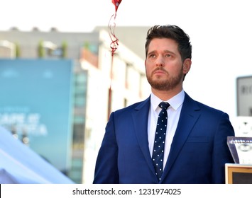 LOS ANGELES, CA. November 16, 2018: Michael Buble At The Hollywood Walk Of Fame Star Ceremony Honoring Singer Michael Bublé.
Pictures: Paul Smith/Featureflash