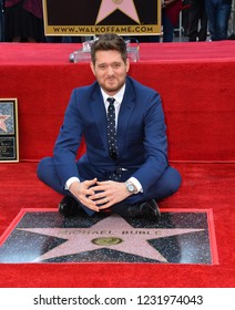 LOS ANGELES, CA. November 16, 2018: Michael Buble At The Hollywood Walk Of Fame Star Ceremony Honoring Singer Michael Bublé.
Pictures: Paul Smith/Featureflash