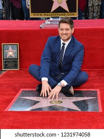 LOS ANGELES, CA. November 16, 2018: Michael Buble At The Hollywood Walk Of Fame Star Ceremony Honoring Singer Michael Bublé.
Pictures: Paul Smith/Featureflash