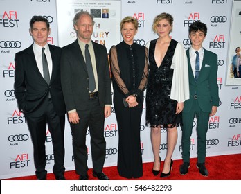 LOS ANGELES, CA. November 16, 2016: Actor Billy Crudup, Director Mike Mills & Actresses Annette Bening & Greta Gerwig & Actor Lucas Jade Zumann At The Screening For 