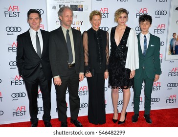 LOS ANGELES, CA. November 16, 2016: Actor Billy Crudup, Director Mike Mills & Actresses Annette Bening & Greta Gerwig & Actor Lucas Jade Zumann At The Screening For 