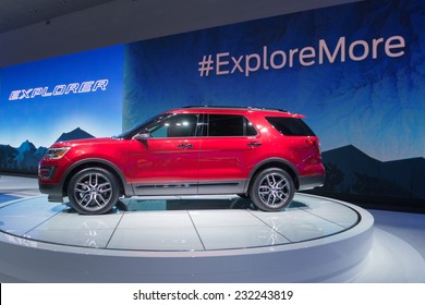 Los Angeles, CA - November 19, 2014: Ford Explorer 2015 On Display At The LA  Auto Show