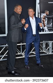 LOS ANGELES, CA - NOVEMBER 19, 2015: Actors Sylvester Stallone & Carl Weathers At The Premiere Of 