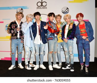 LOS ANGELES, CA - November 19, 2017: BTS At The 2017 American Music Awards At The Microsoft Theatre LA Live