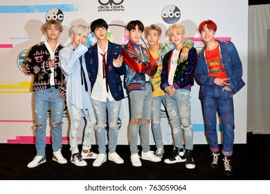 LOS ANGELES, CA - November 19, 2017: BTS At The 2017 American Music Awards At The Microsoft Theatre LA Live