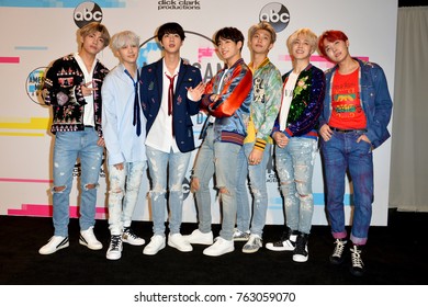 LOS ANGELES, CA - November 19, 2017: BTS At The 2017 American Music Awards At The Microsoft Theatre LA Live