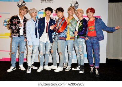 LOS ANGELES, CA - November 19, 2017: BTS At The 2017 American Music Awards At The Microsoft Theatre LA Live