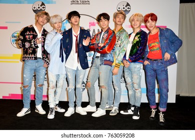 LOS ANGELES, CA - November 19, 2017: BTS At The 2017 American Music Awards At The Microsoft Theatre LA Live