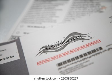 Los Angeles, CA - November 3 2020: California General Election Ballot 