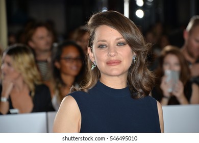 LOS ANGELES, CA. November 9, 2016: Actress Marion Cotillard at a special fan screening for "Allied" at the Regency Village Theatre, Westwood.