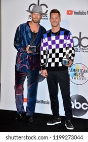 LOS ANGELES, CA. October 09, 2018: Florida Georgia Line, Tyler Hubbard & Brian Kelley At The 2018 American Music Awards At The Microsoft Theatre LA Live.
