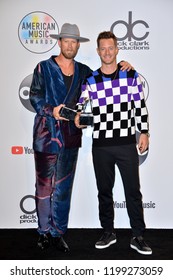 LOS ANGELES, CA. October 09, 2018: Florida Georgia Line, Tyler Hubbard & Brian Kelley At The 2018 American Music Awards At The Microsoft Theatre LA Live.
