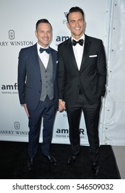 LOS ANGELES, CA. October 27, 2016: Cheyenne Jackson & Jason Landau At The 2016 AmfAR Inspiration Gala At Milk Studios, Los Angeles.