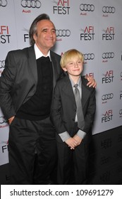 LOS ANGELES, CA - OCTOBER 31, 2009: Director Joe Dante (left) & Actor Nathan Gamble At The Premiere Of Their New Movie 