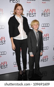 LOS ANGELES, CA - OCTOBER 31, 2009: Haley Bennett & Nathan Gamble At The Premiere Of Their New Movie 