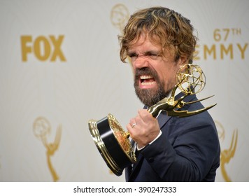 LOS ANGELES, CA - SEPTEMBER 20, 2015: "Game of Thrones" star Peter Dinklage at the 67th Primetime Emmy Awards at the Microsoft Theatre LA Live.