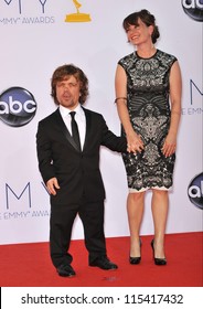 LOS ANGELES, CA - SEPTEMBER 23, 2012: Peter Dinklage at the 64th Primetime Emmy Awards at the Nokia Theatre LA Live.