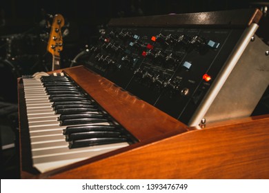 Los Angeles, CA / United States, CA -5.5.19: Vintage Moog Synth Backstage At Concert 