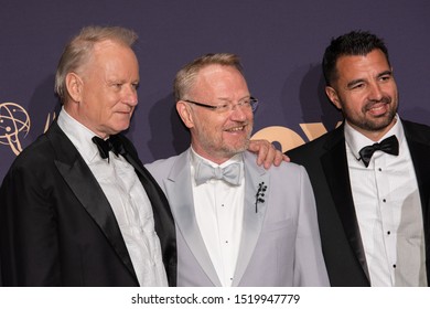 LOS ANGELES, CA / US - SEPTEMBER 22 2019: Stellan Skarsgård (L) And Jared Harris Pose In The Press Room During The 71st Emmy Awards At Microsoft Theater On September 22, 2019