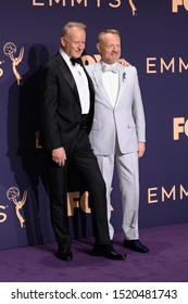 LOS ANGELES, CA / US - SEPTEMBER 22 2019: Stellan Skarsgård (L) And Jared Harris Pose In The Press Room During The 71st Emmy Awards At Microsoft Theater On September 22, 2019