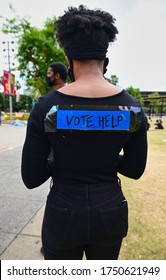 Los Angeles, CA / USA - 06/06/20: A Black Woman Has 