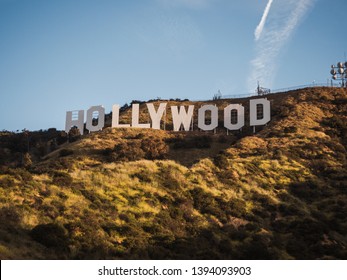 Los Angeles, CA / USA - April 15 2019: Sunrise View On The Hollywood Sign