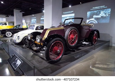 Los Angeles, CA, USA â?? April 16, 2016: One Of A Kind, This 1914 Renault Type EF Was Owned By Roscoe Fatty Arbuckle And Is Part Of The Collection Of Gunner Gudmundson At The Petersen Automotive Museum