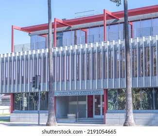 Los Angeles, CA, USA – August 17, 2022: Exterior Of The Motion Picture Editors Guild On Sunset Boulevard In Los Angeles, CA.